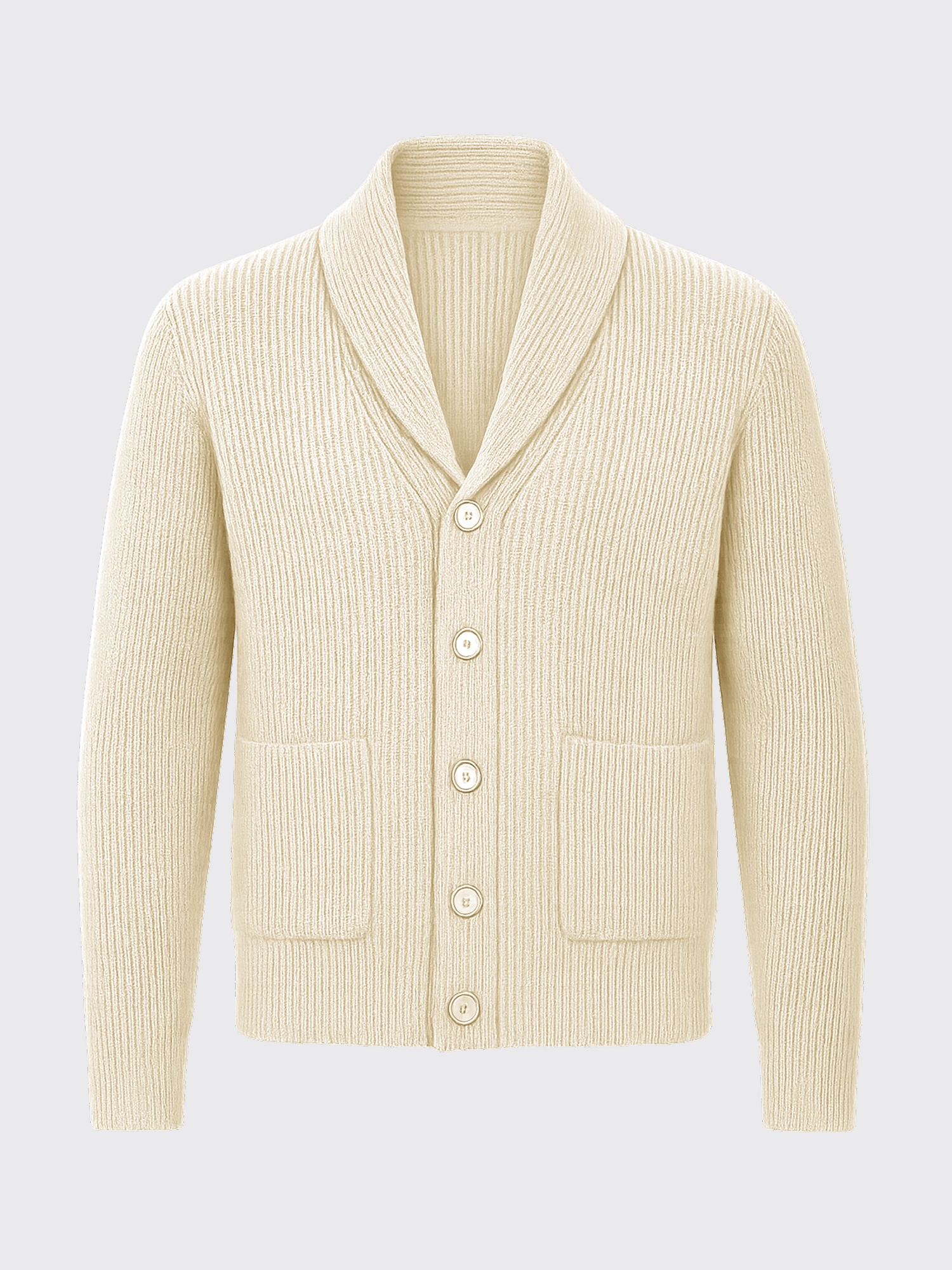 LAMBSWOOL CARDIGAN Blanc 