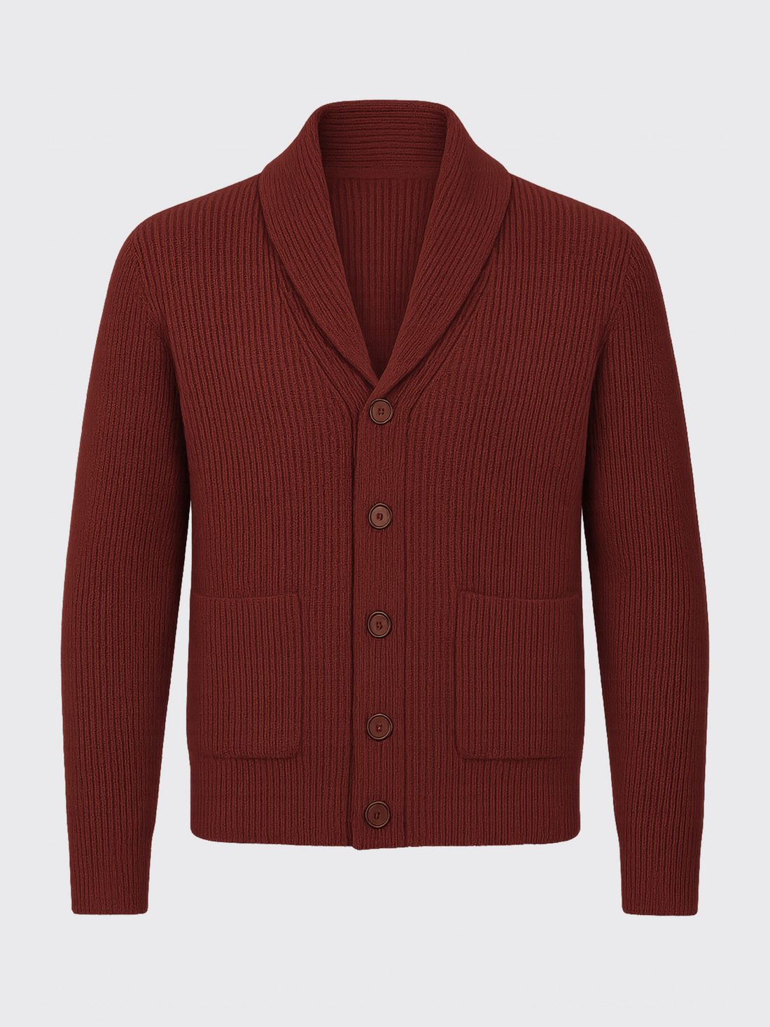 LAMBSWOOL CARDIGAN Bordeaux 
