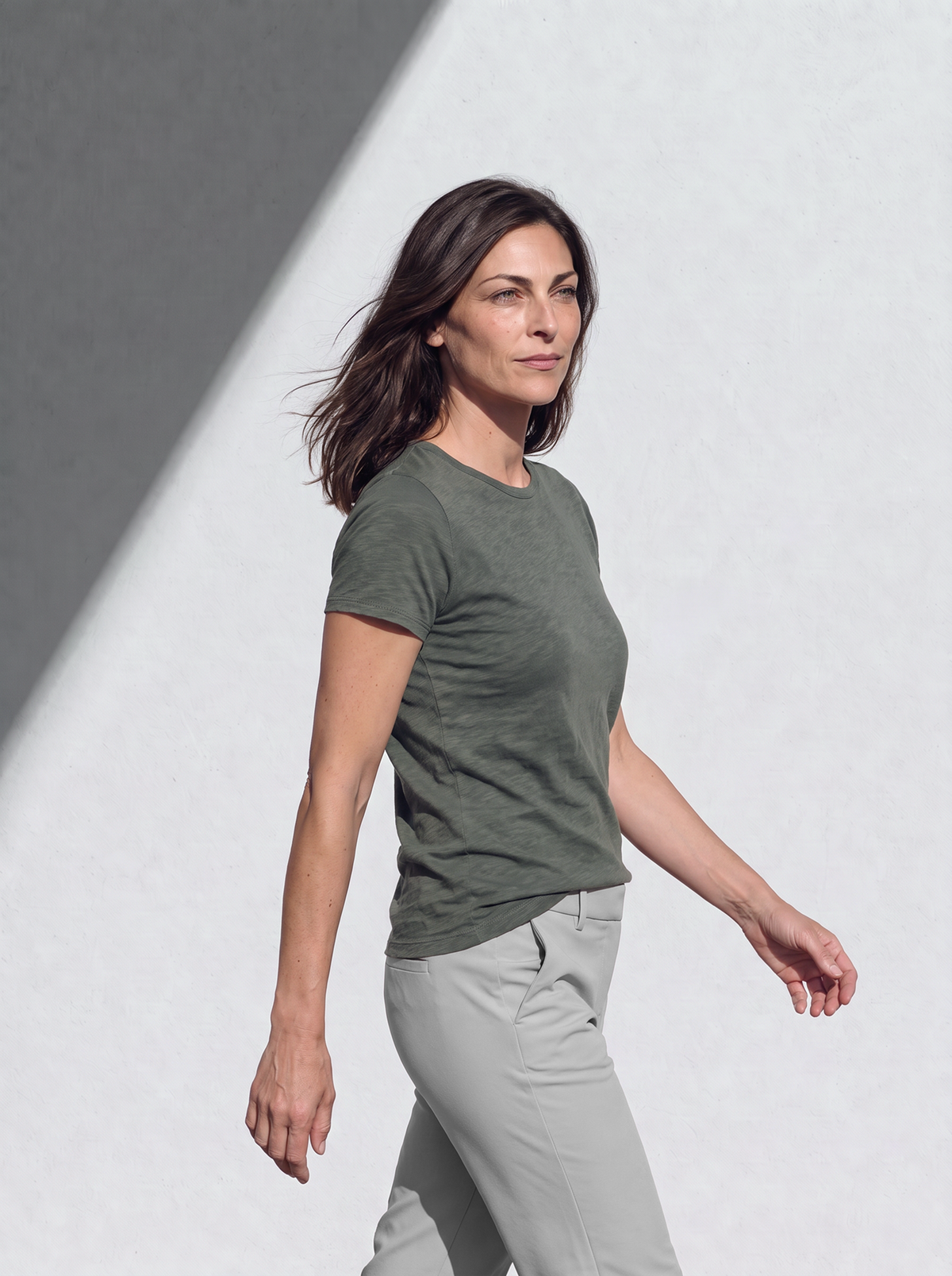 WOMAN PERFORMANCE MERINO T-SHIRT vert de gris 