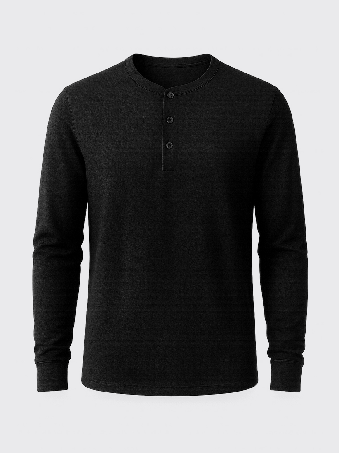 PERFORMANCE MERINO LONG SLEEVES HENLEY Noir 