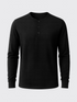 PERFORMANCE MERINO LONG SLEEVES HENLEY Noir 
