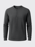 PERFORMANCE MERINO LONG SLEEVES HENLEY Gris Clair 