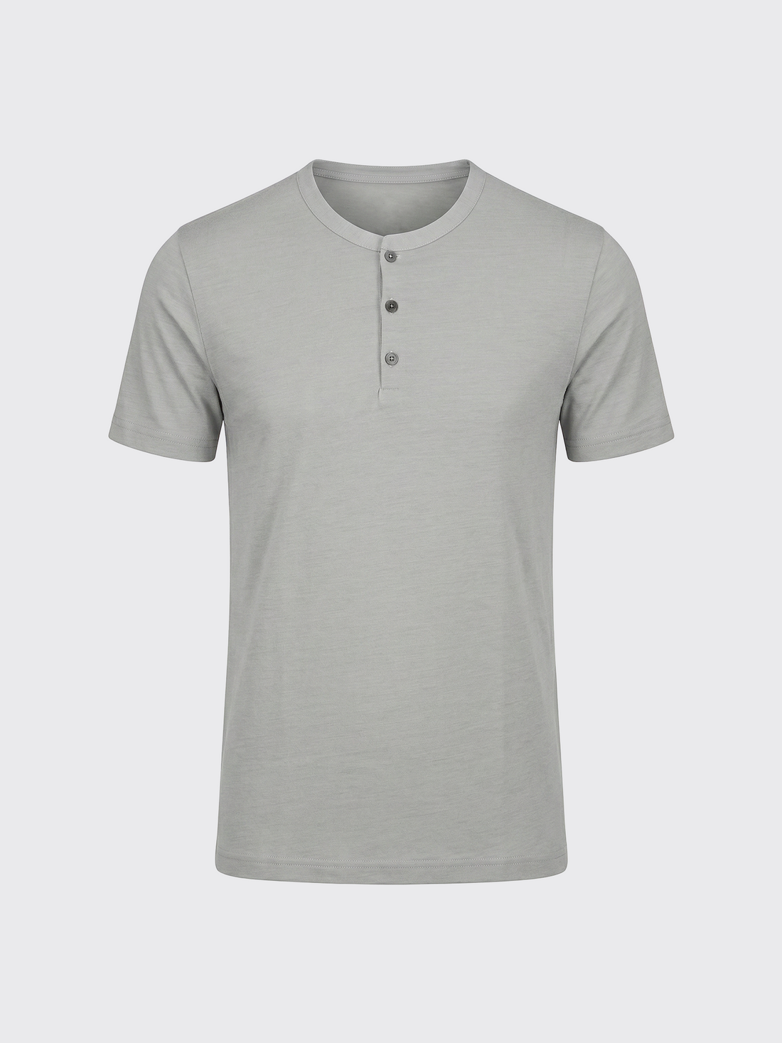 main out PERFORMANCE MERINO HENLEY Gris Clair 