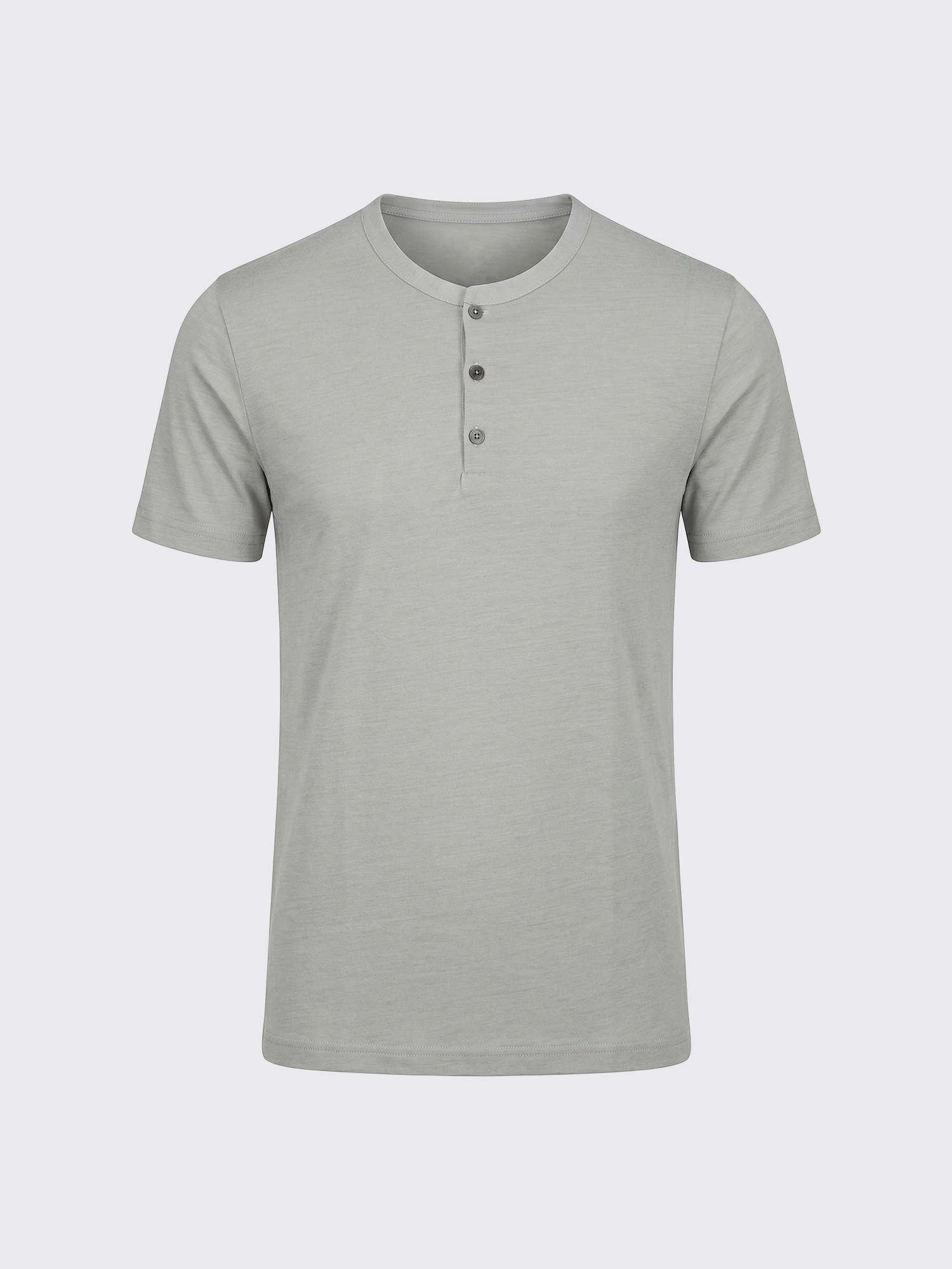 main out PERFORMANCE MERINO HENLEY Gris Clair 