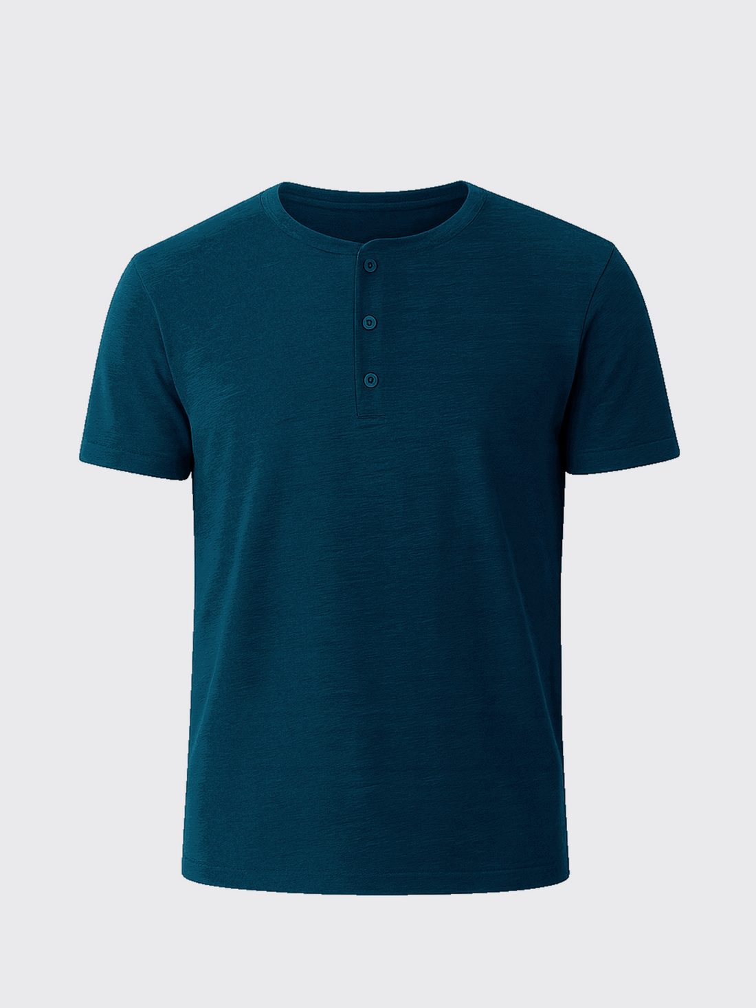 PERFORMANCE MERINO HENLEY Bleu Petrole 