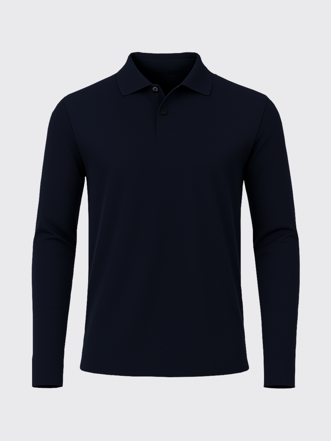 PIQUÉ MERINO LONG SLEEVES POLO Bleu Chic 