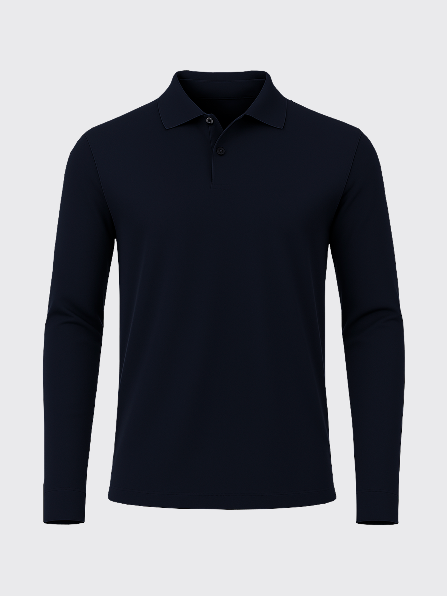 PIQUÉ MERINO LONG SLEEVES POLO Bleu Chic 