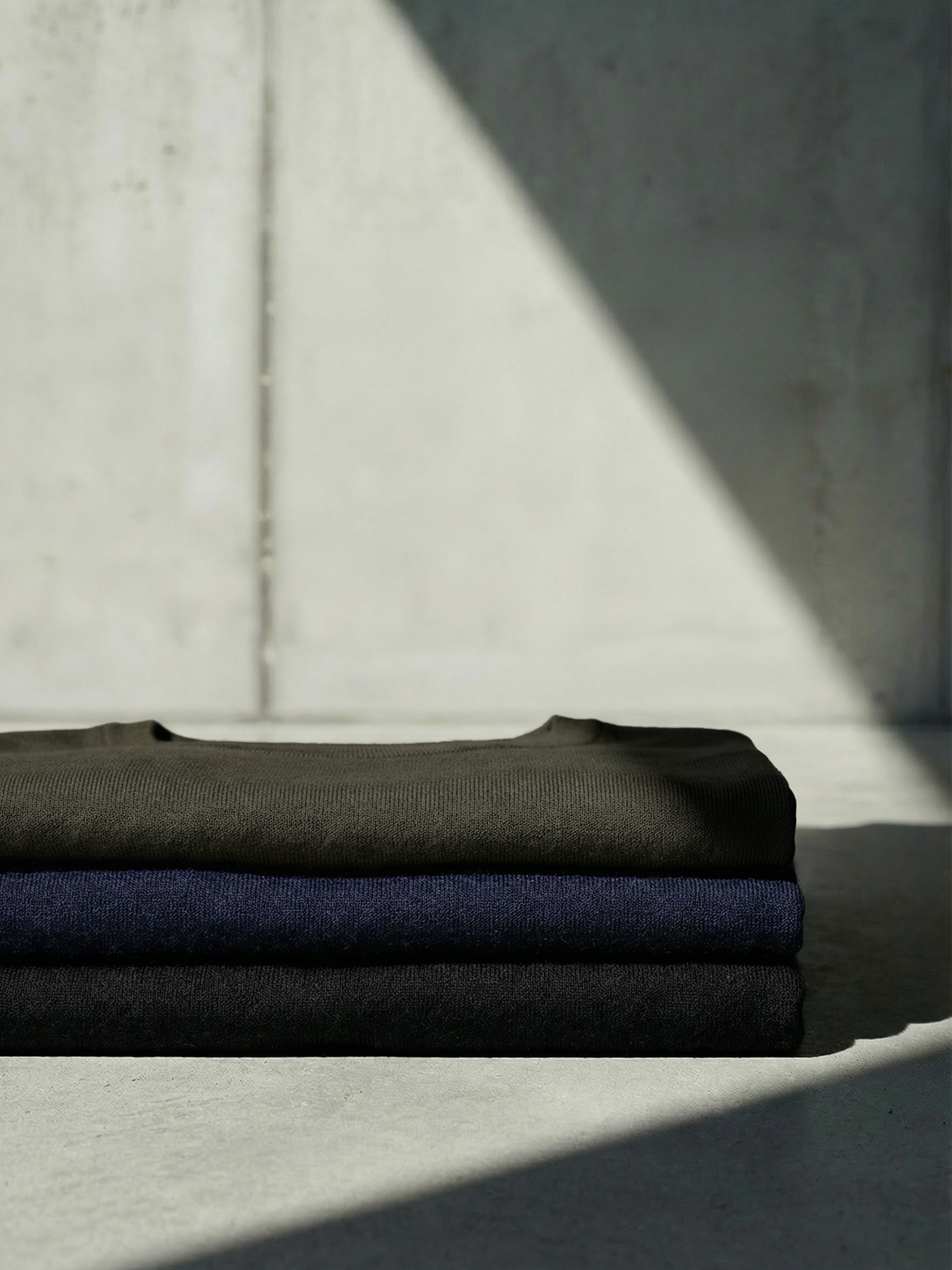 PURE MERINO LONG SLEEVES T-SHIRT Bleu chic   