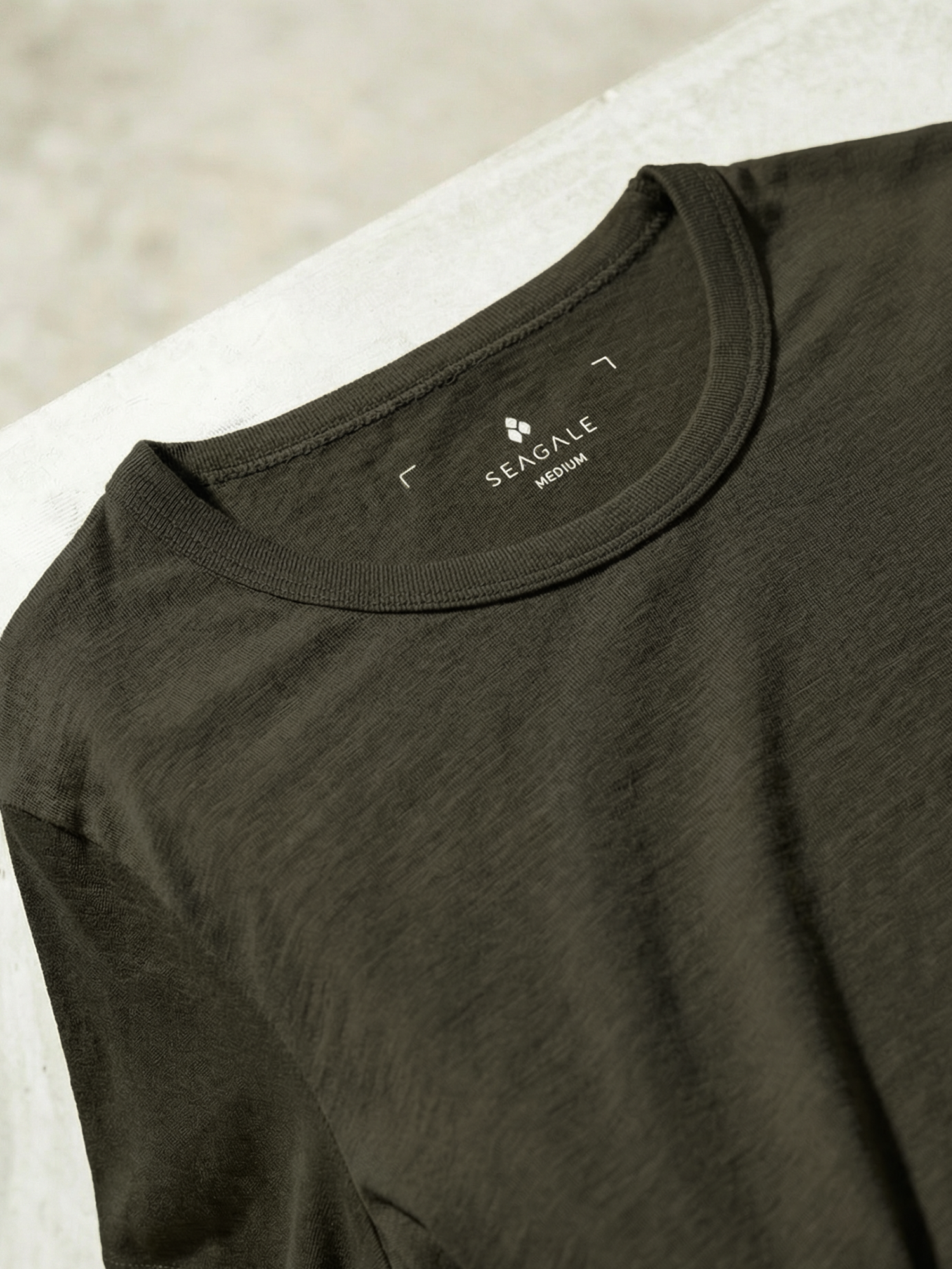 PURE MERINO LONG SLEEVES T-SHIRT Kaki  