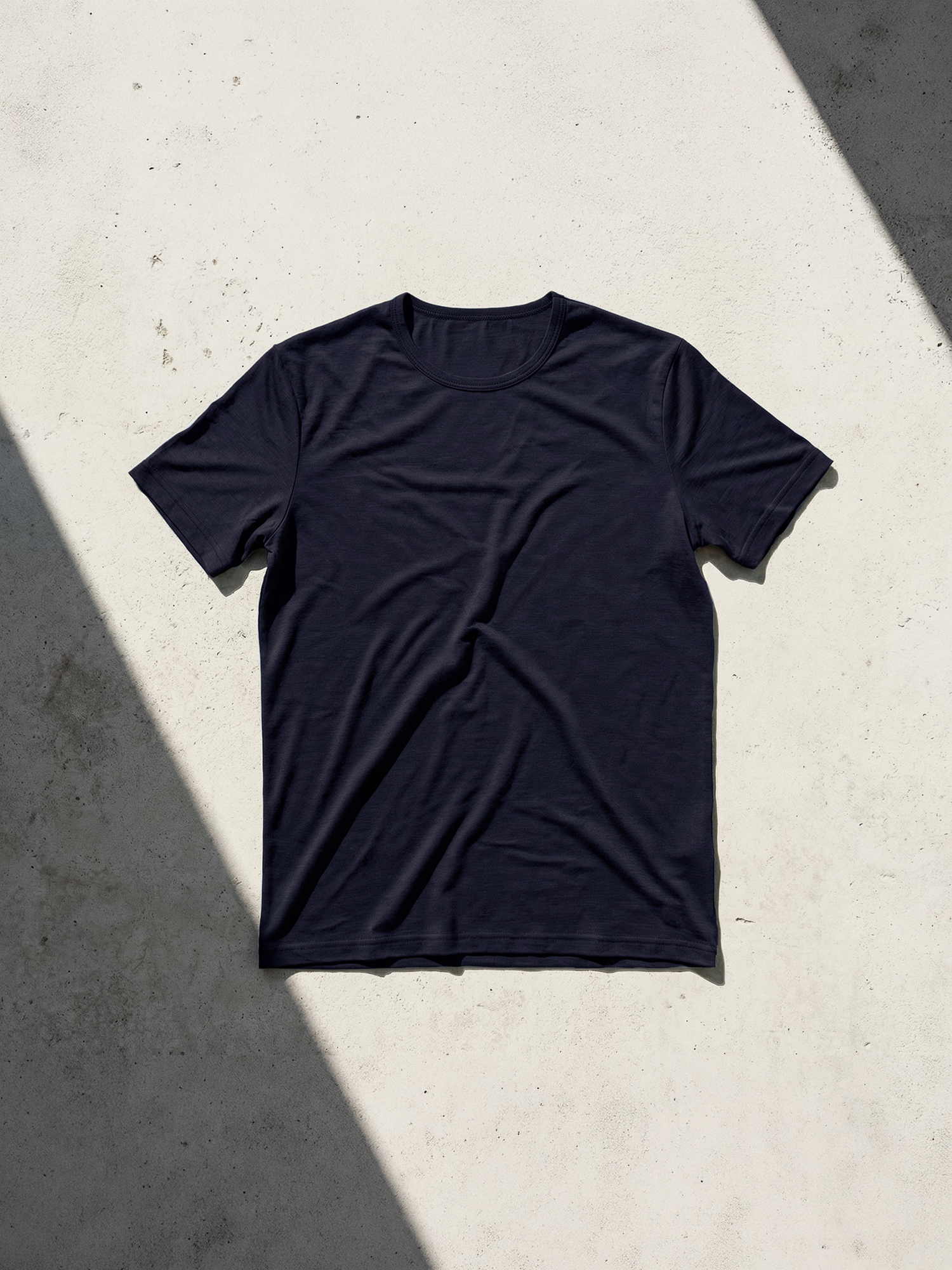 PURE MERINO T-SHIRT Bleu chic  