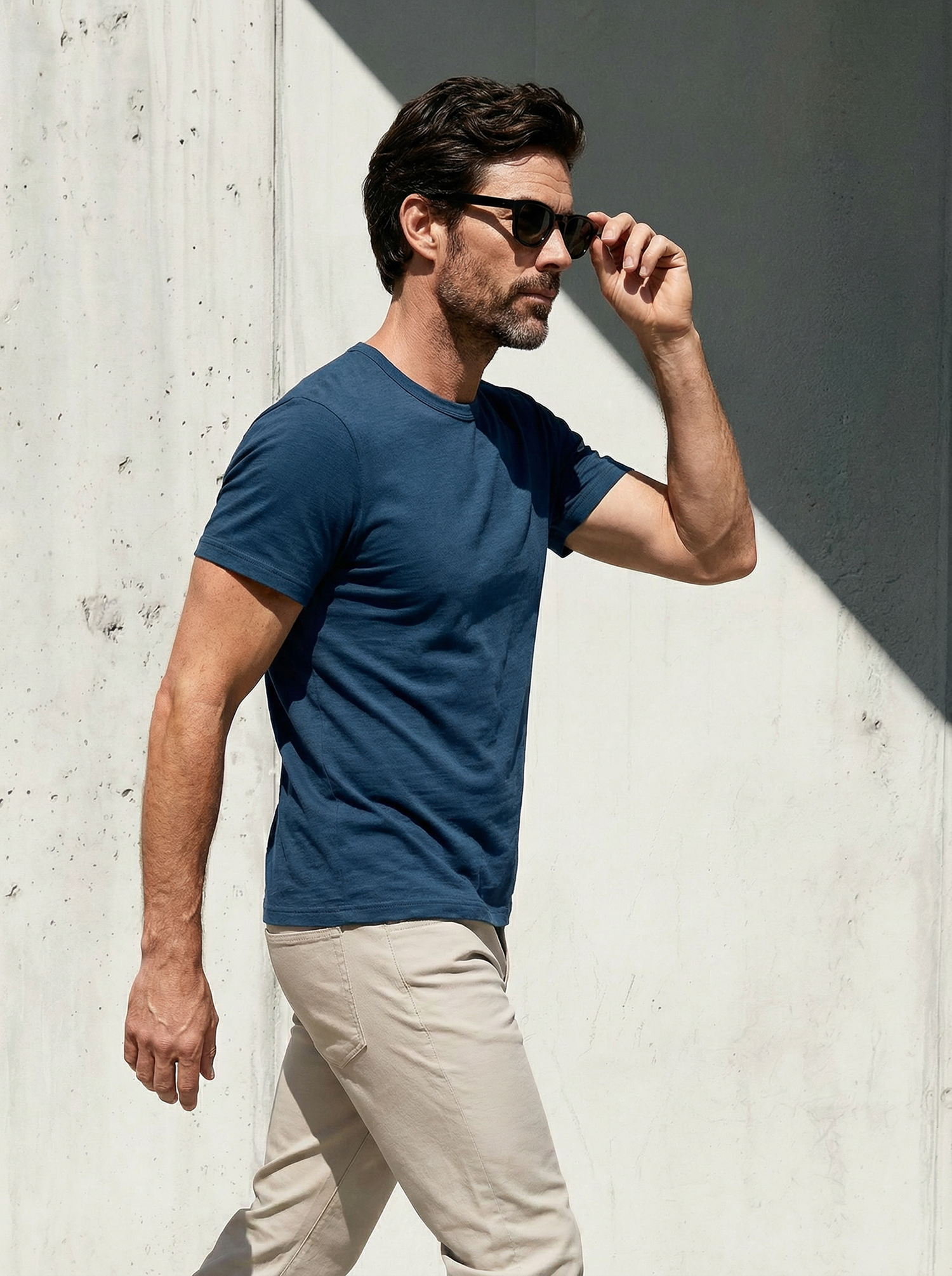PURE MERINO T-SHIRT Bleu pétrole 