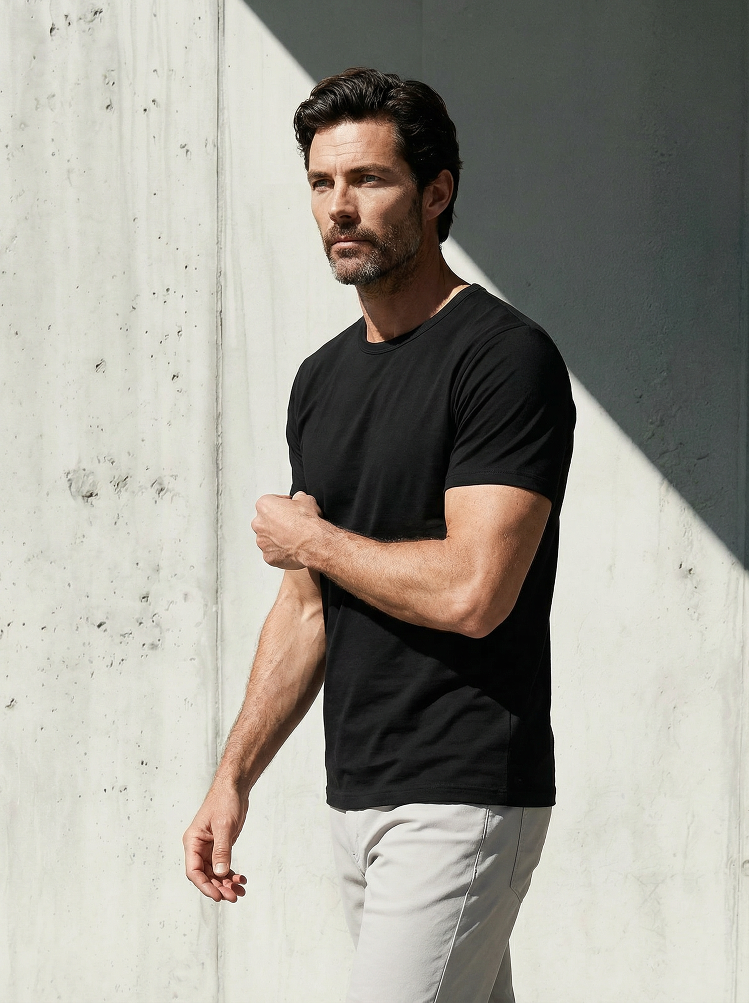 PURE MERINO T-SHIRT Noir 