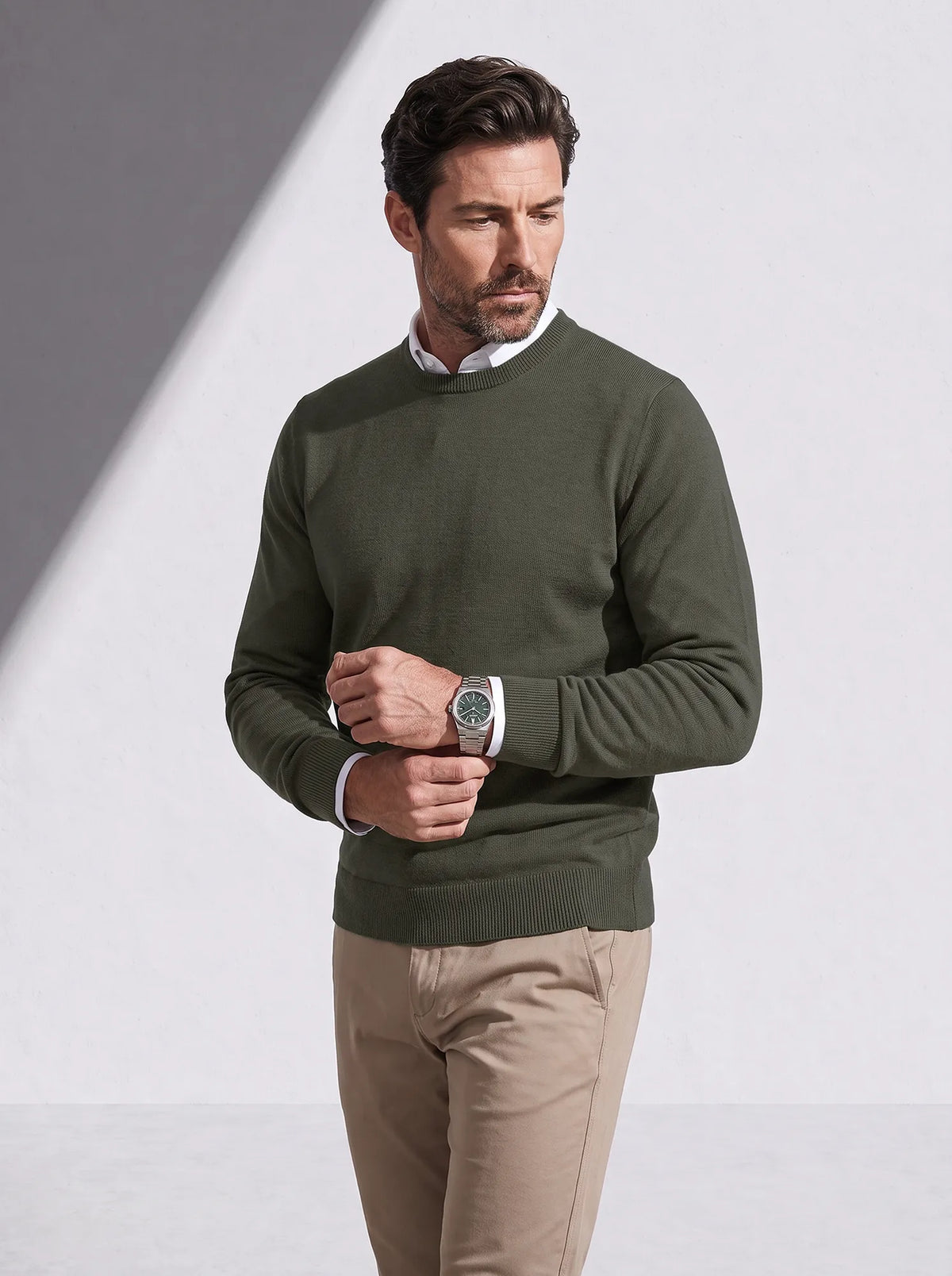 MILANO MERINO PULLOVER Kaki 
