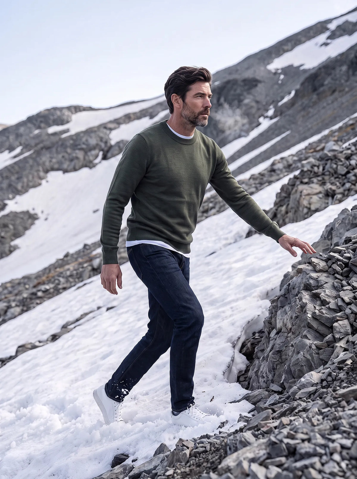 MILANO MERINO PULLOVER Kaki 