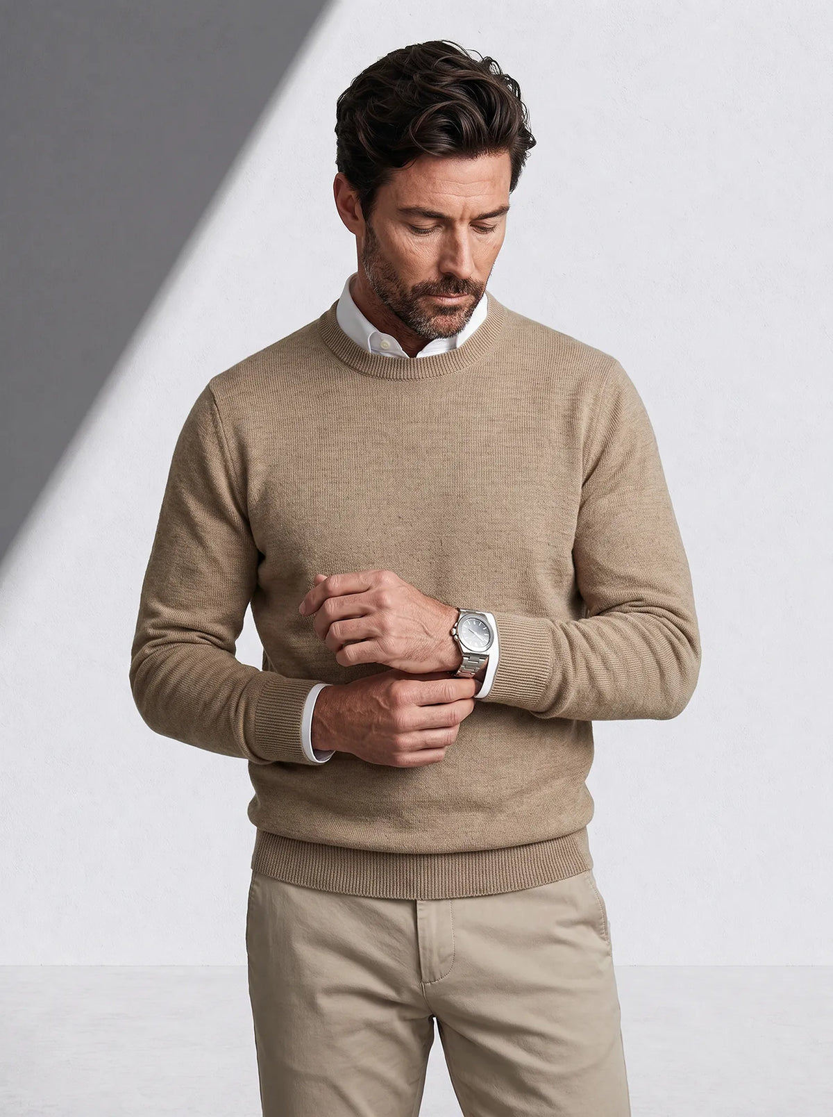 MILANO MERINO PULLOVER Beige 