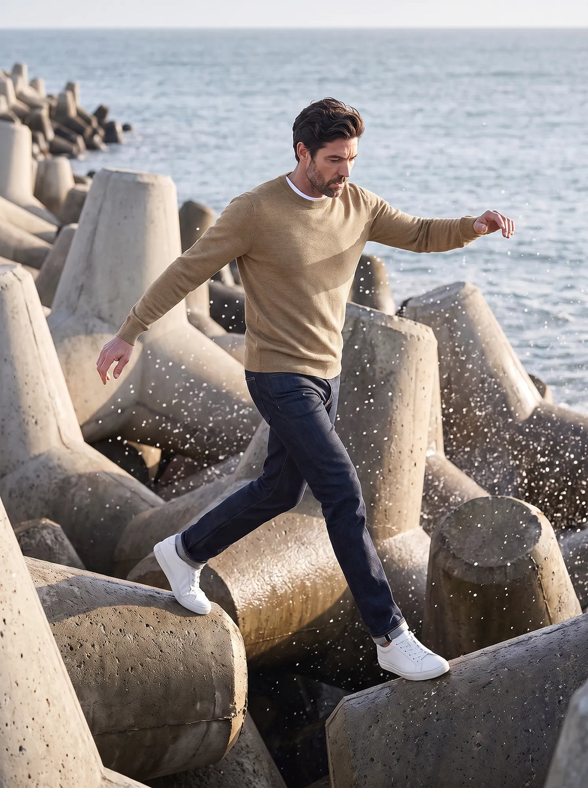 MILANO MERINO PULLOVER Beige
