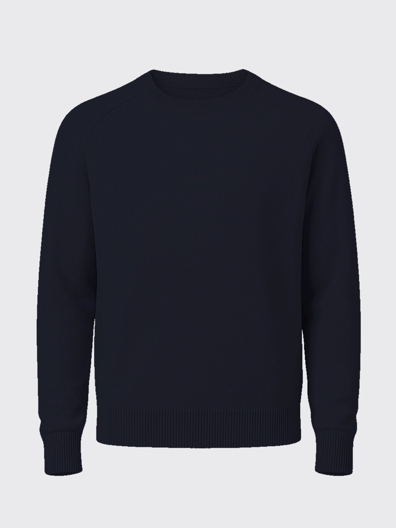 MERINO RAGLAN PULLOVER Bleu Chic 