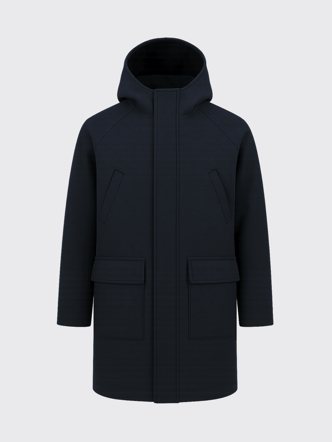 RECYCLED WOOL PARKA Bleu Chic 