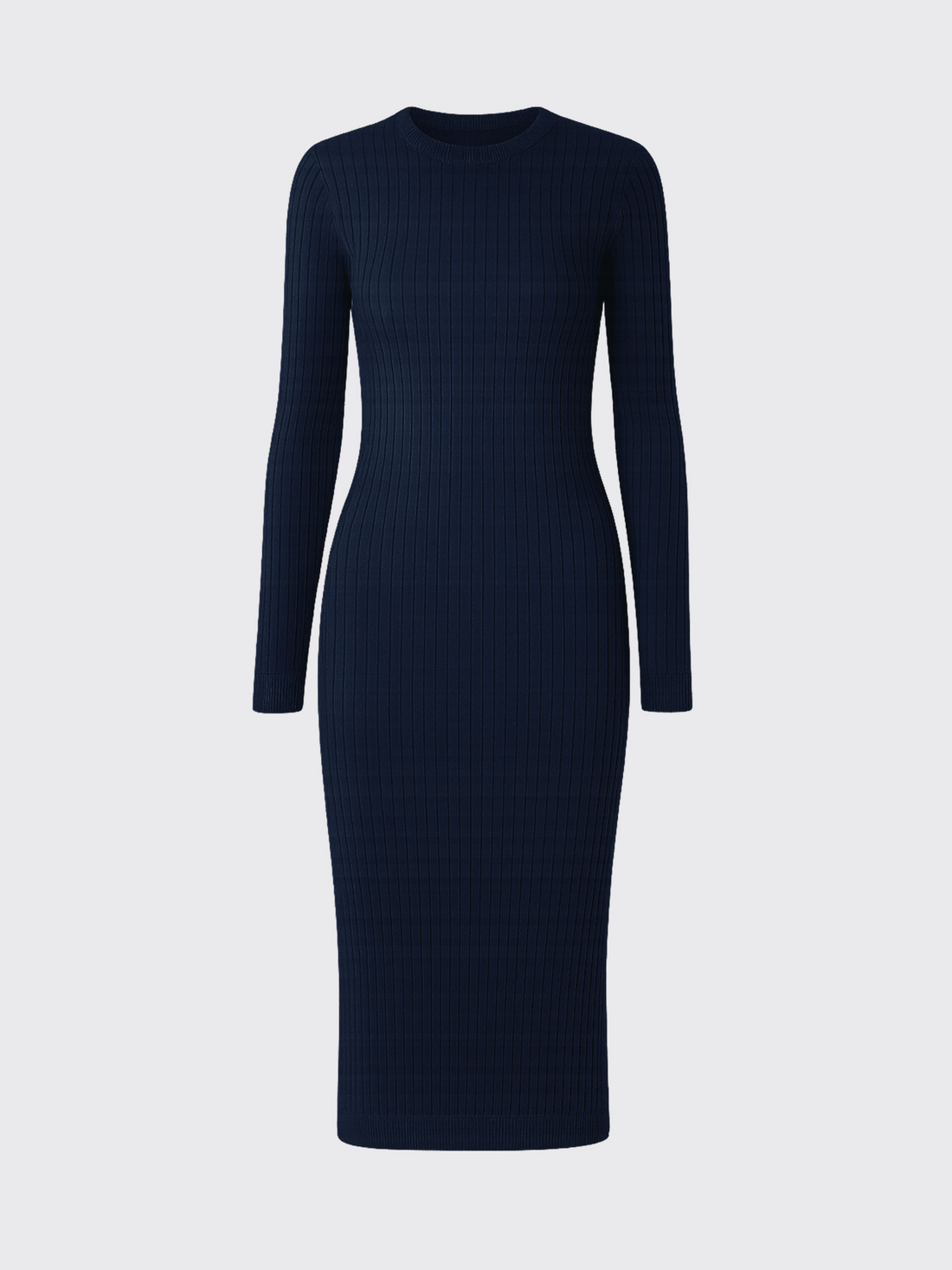 MERINO RIB DRESS Bleu Chic 