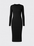 MERINO RIB DRESS Gris Anthracite 