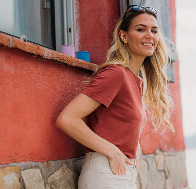 WOMAN EVOLUTION MERINO T-SHIRT Rose 