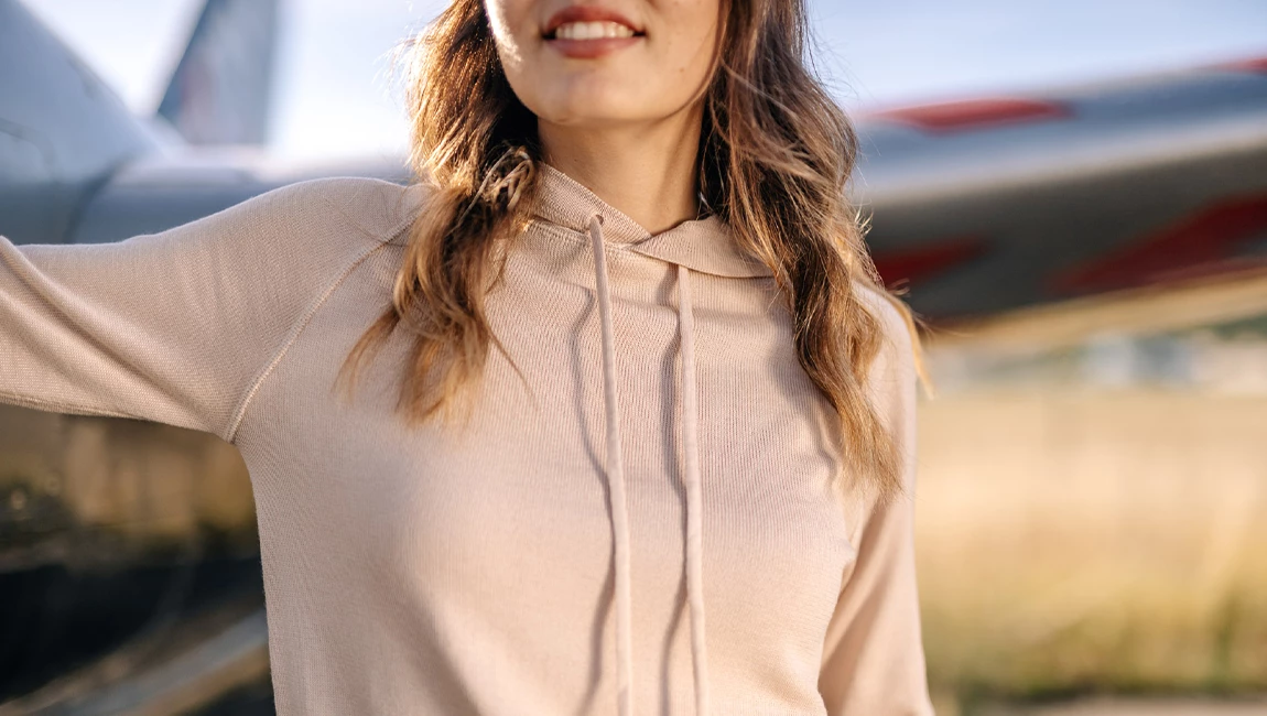 WOMAN MERINO HOODIE Sable 