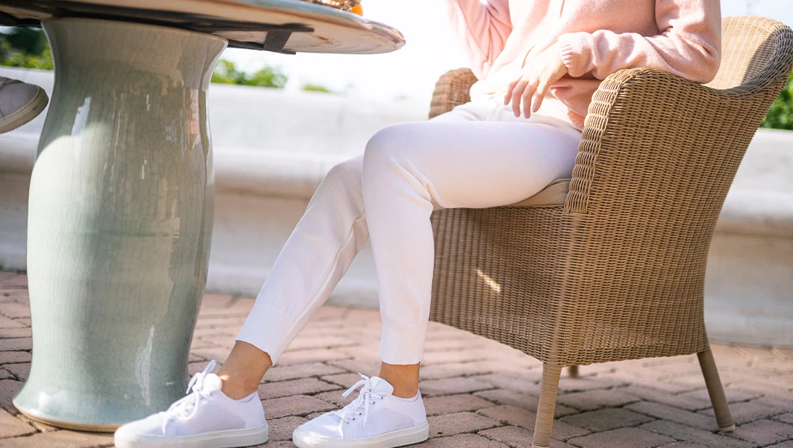 WOMAN MERINO JOGGERS Blanc 