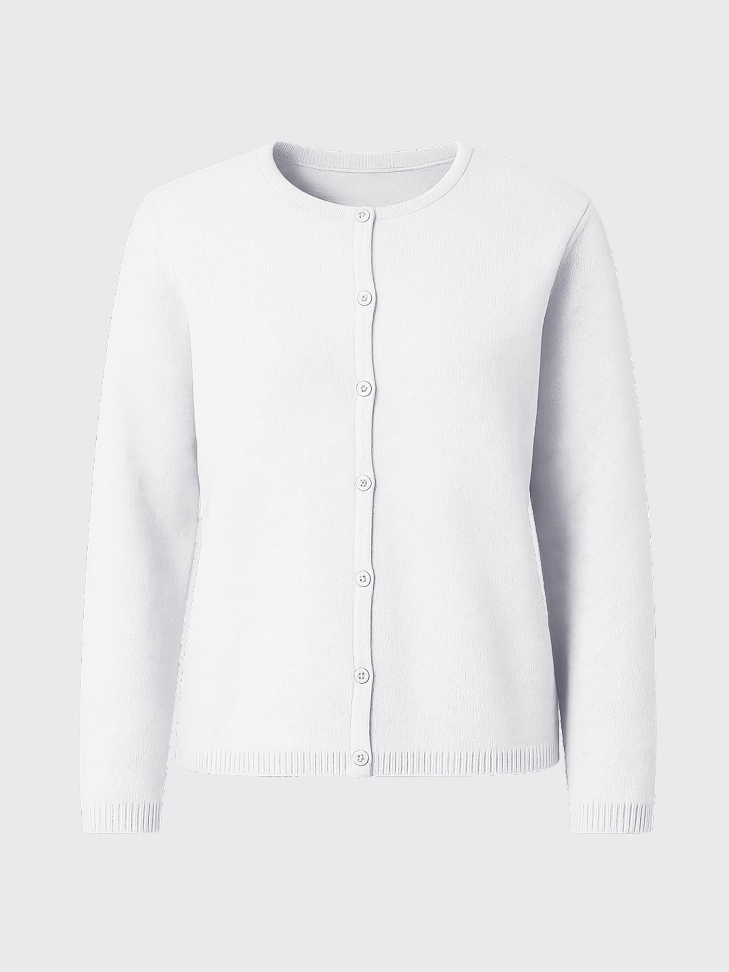 WOMAN LAMBSWOOL CARDIGAN Blanc 