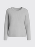 WOMAN LAMBSWOOL PULLOVER Gris Clair 