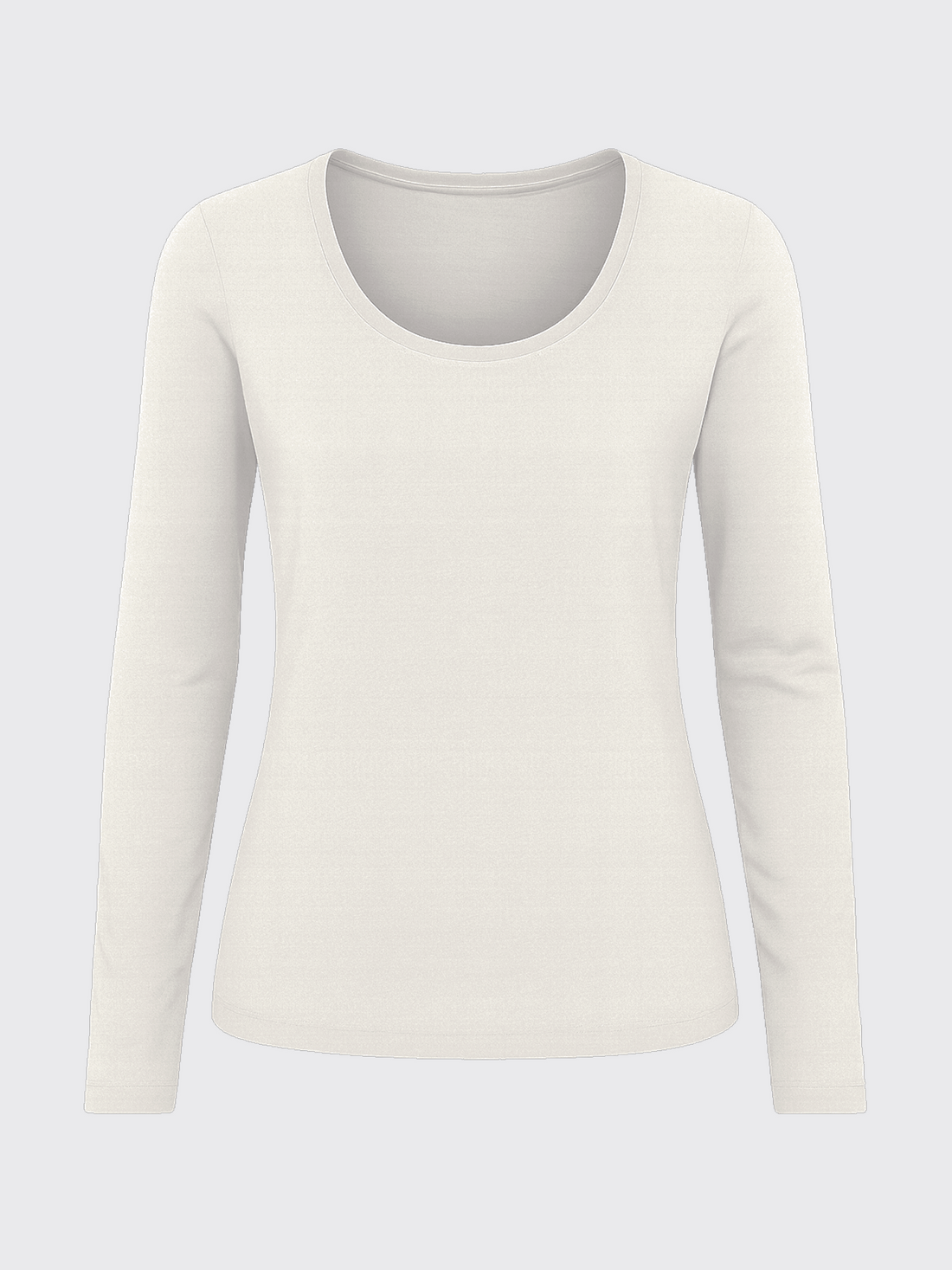 WOMAN MERINO LONG SLEEVES T-SHIRT Ivoire 