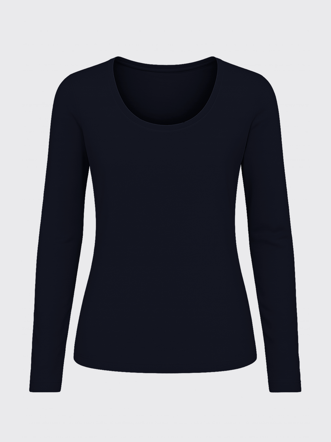 WOMAN MERINO LONG SLEEVES T-SHIRT Bleu Chic 