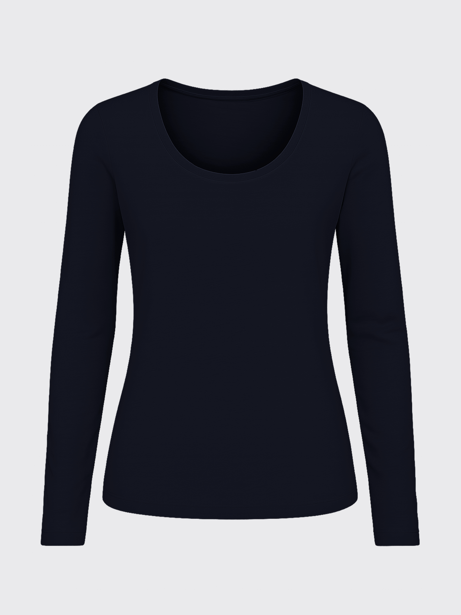 WOMAN MERINO LONG SLEEVES T-SHIRT Bleu Chic 