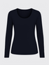 WOMAN MERINO LONG SLEEVES T-SHIRT Bleu Chic 