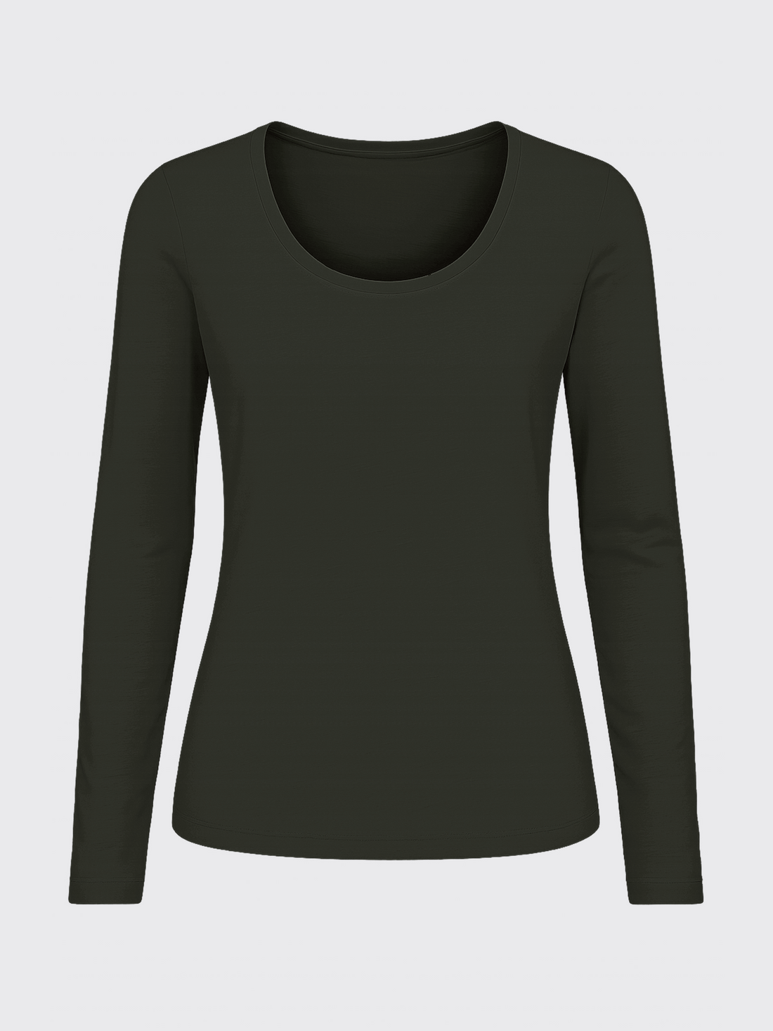 WOMAN MERINO LONG SLEEVES T-SHIRT Kaki 
