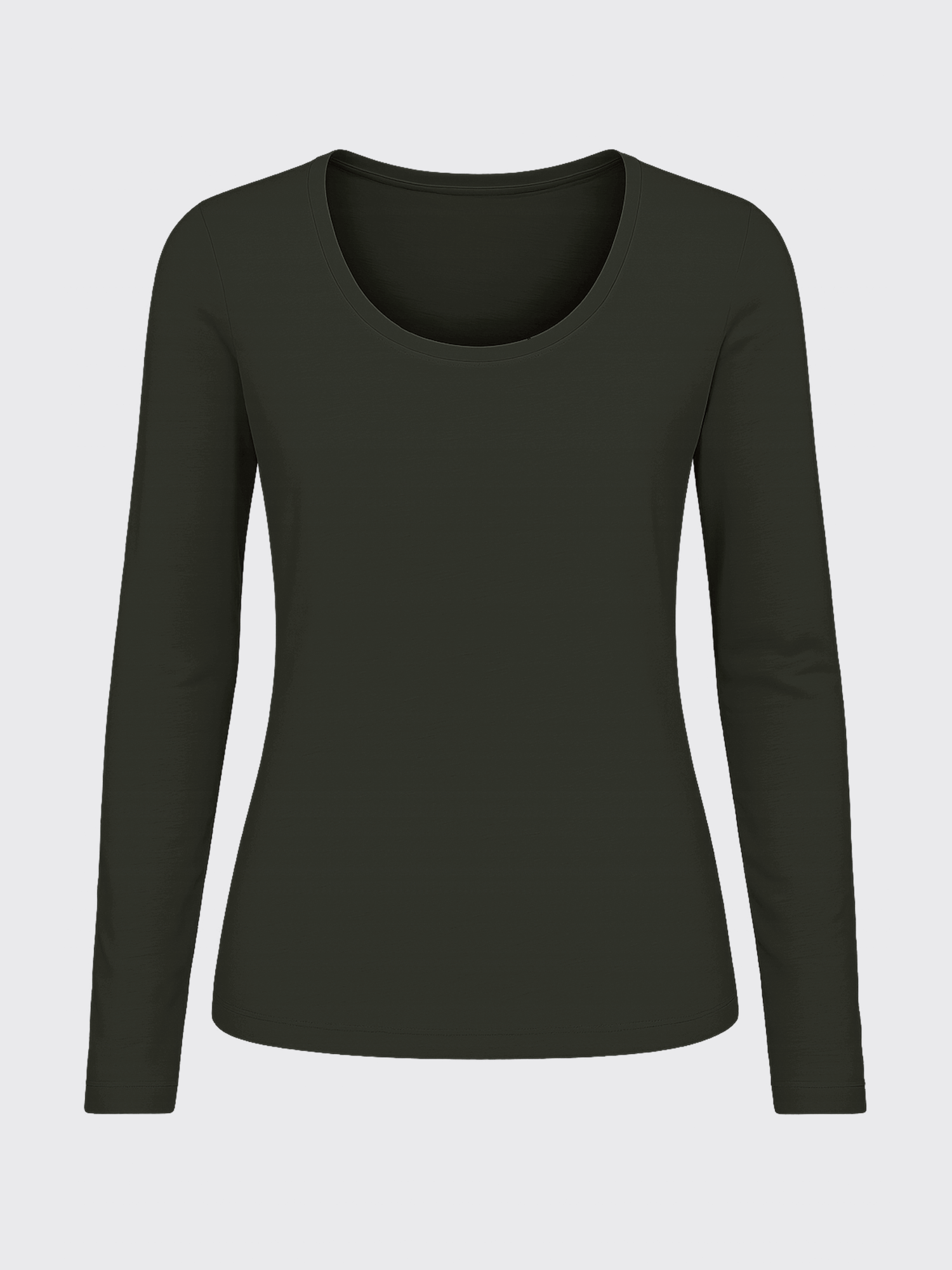 WOMAN MERINO LONG SLEEVES T-SHIRT Kaki 