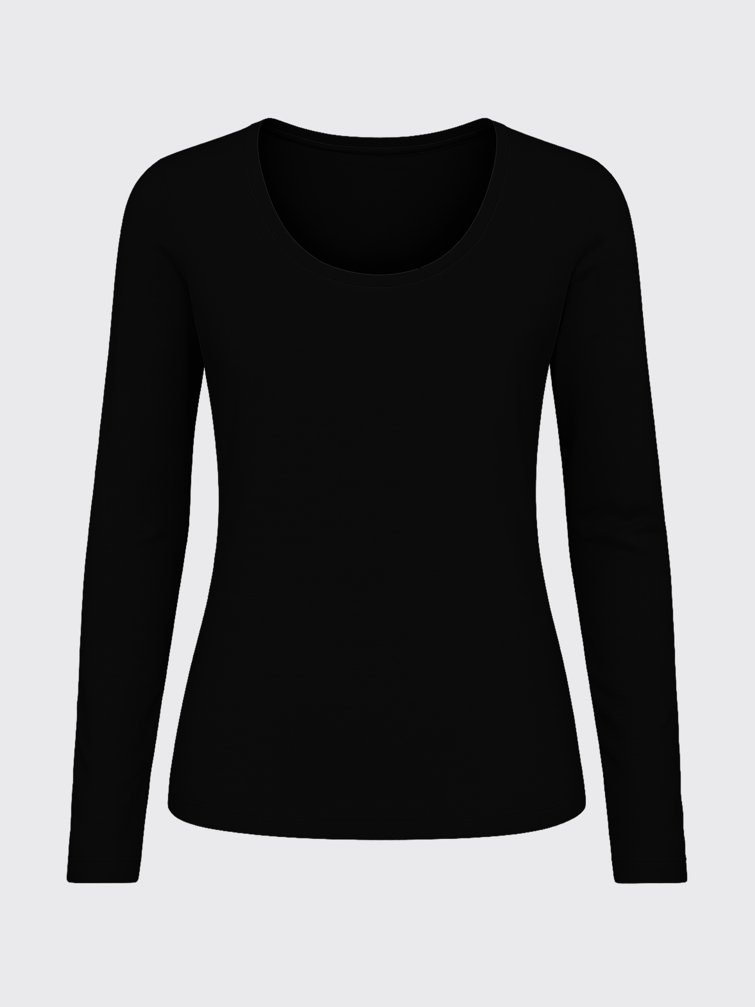 WOMAN MERINO LONG SLEEVES T-SHIRT Noir 