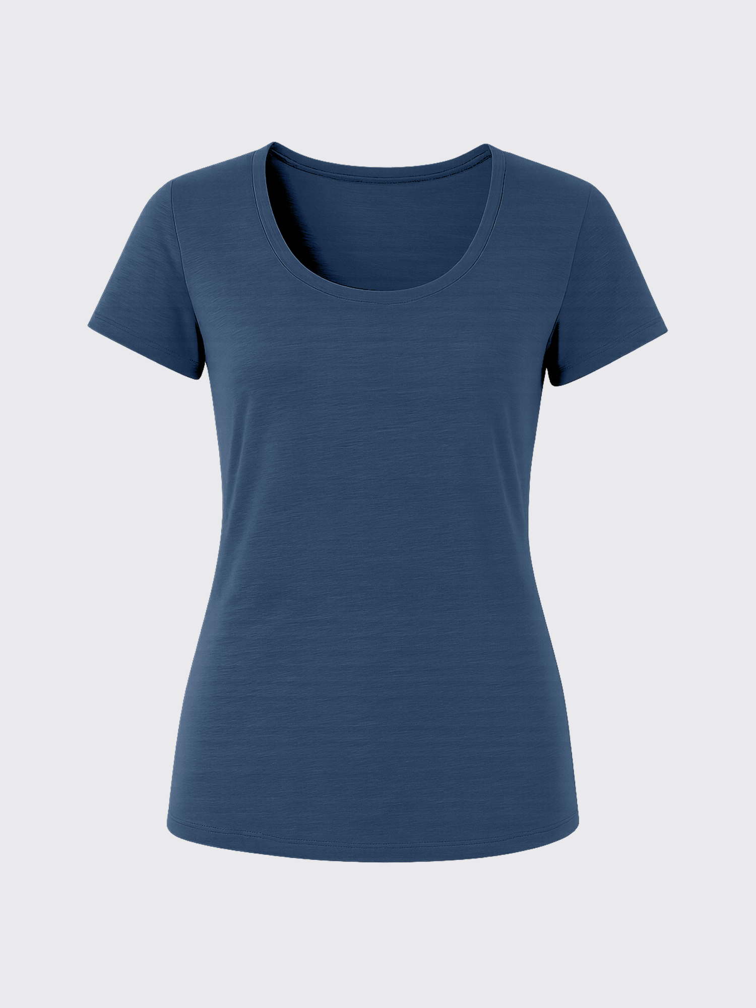 WOMAN MERINO T-SHIRT Bleu Ocean 