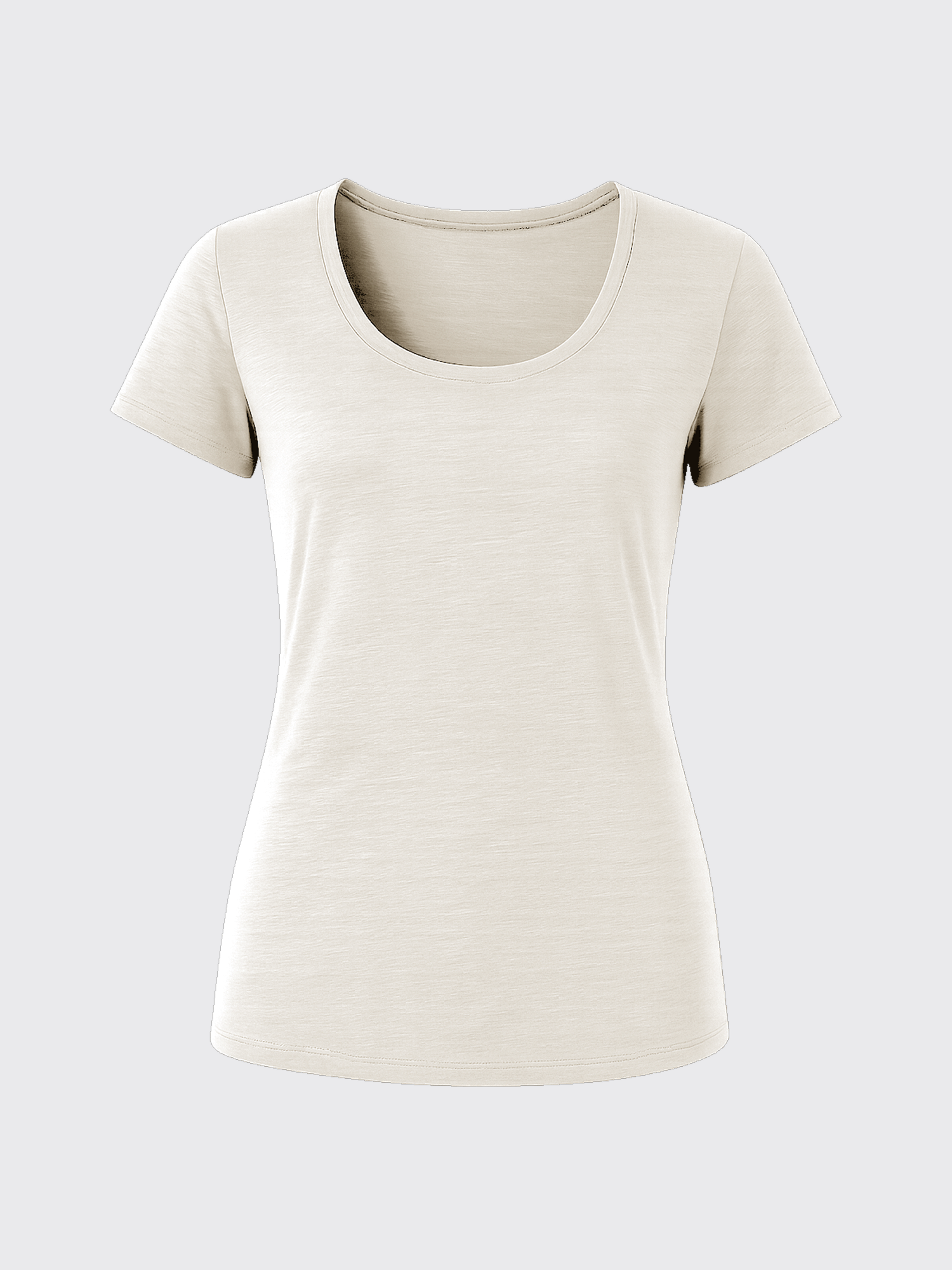 WOMAN MERINO T-SHIRT Ivoire 