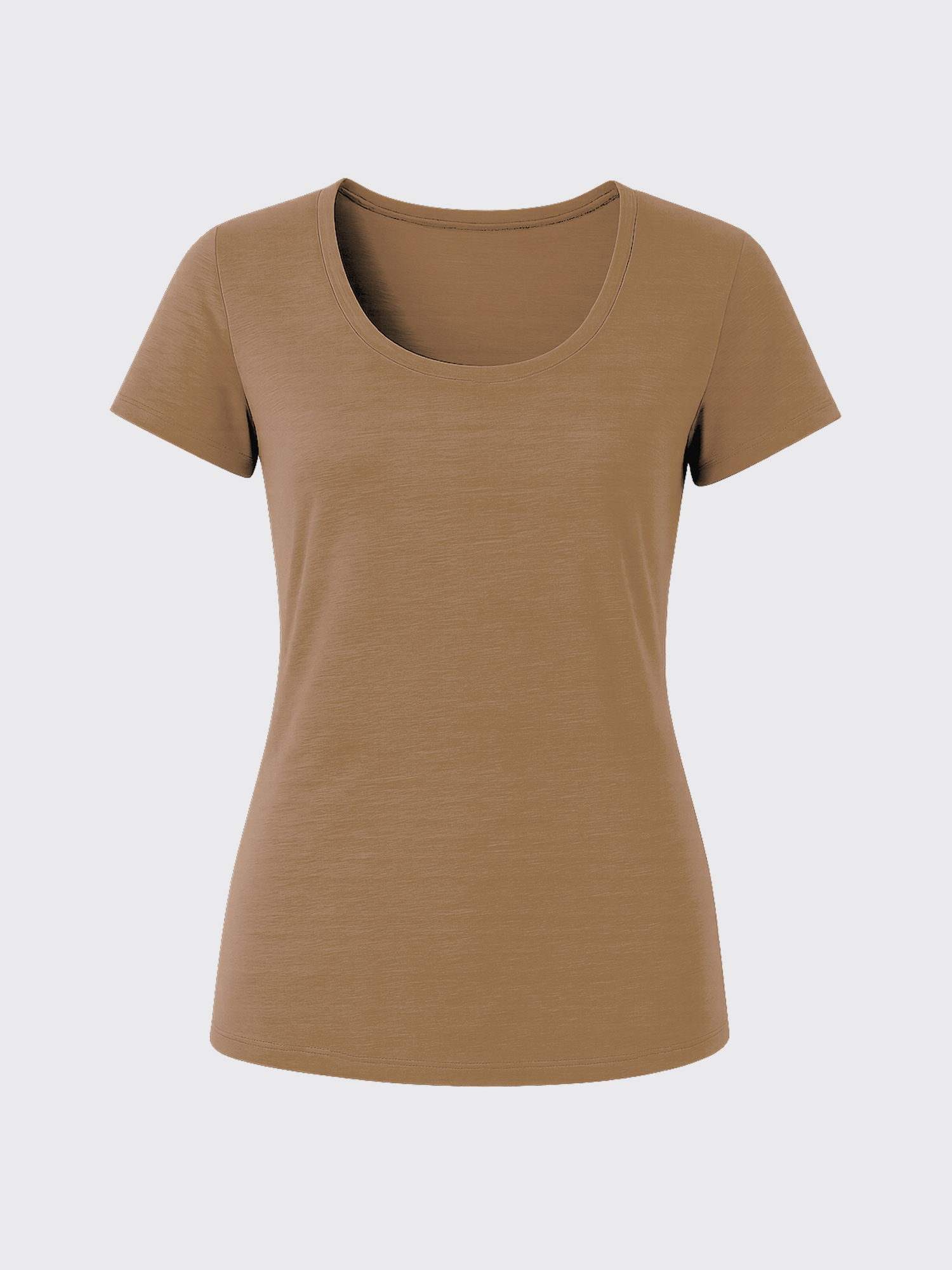 WOMAN MERINO T-SHIRT Tabac 