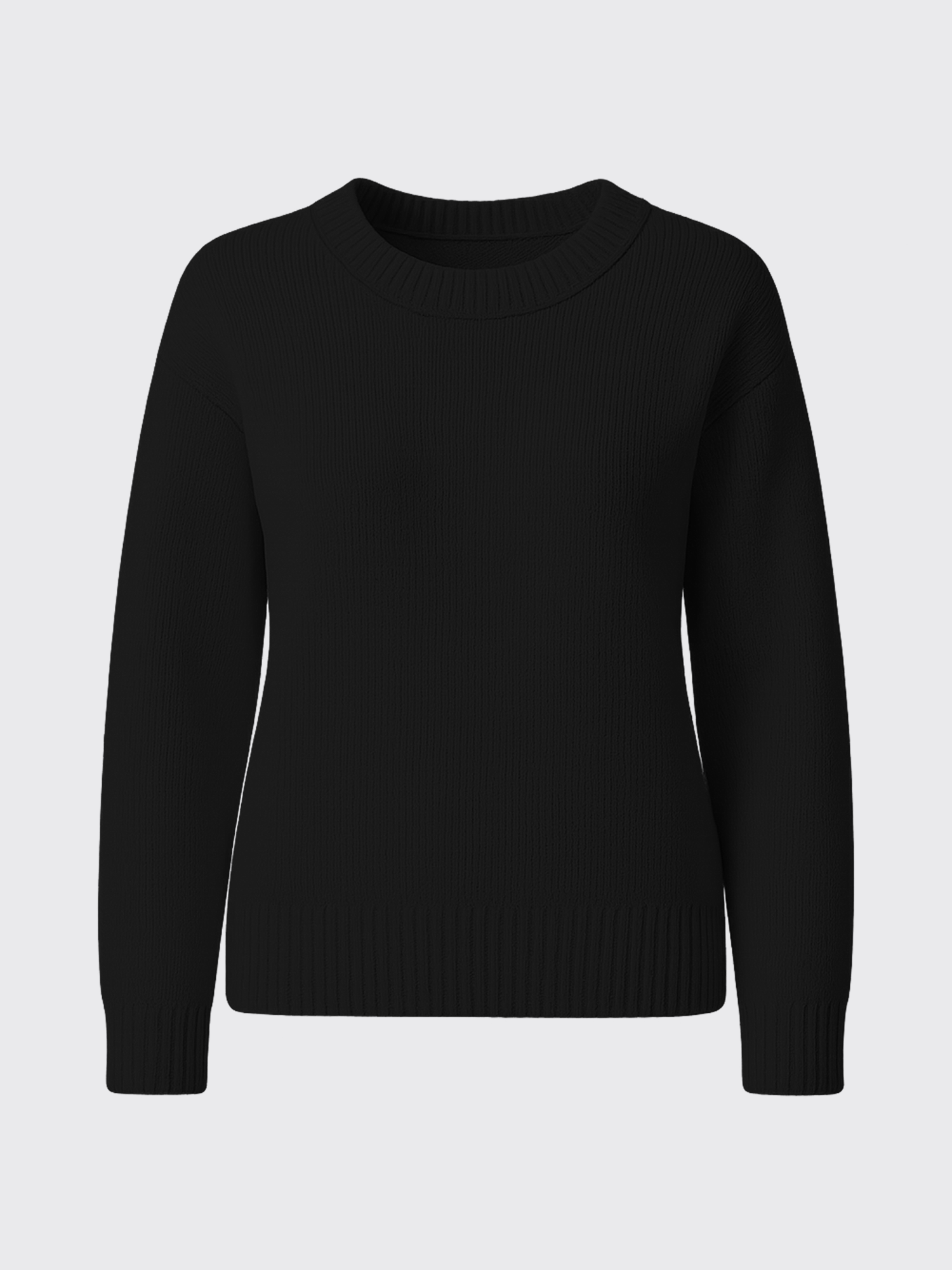 WOMAN PREMIUM MERINO PULLOVER Gris Anthracite 