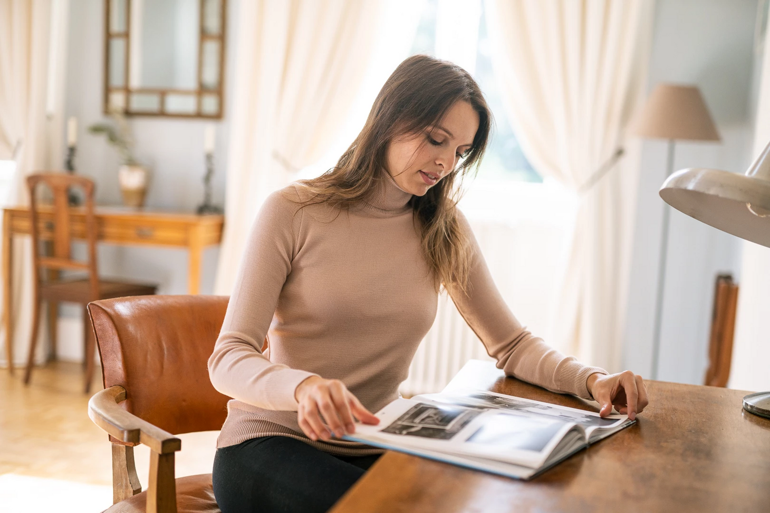 WOMAN MERINO TURTLENECK Sable 