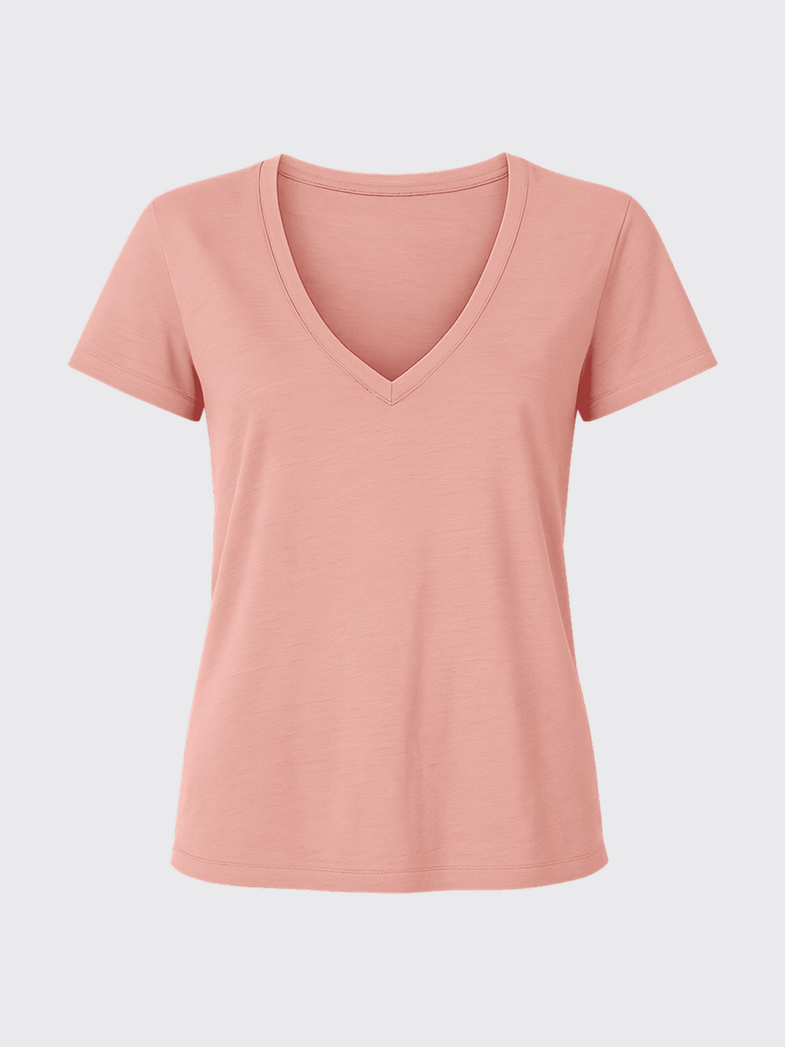 WOMAN MERINO V-NECK T-SHIRT Rose 