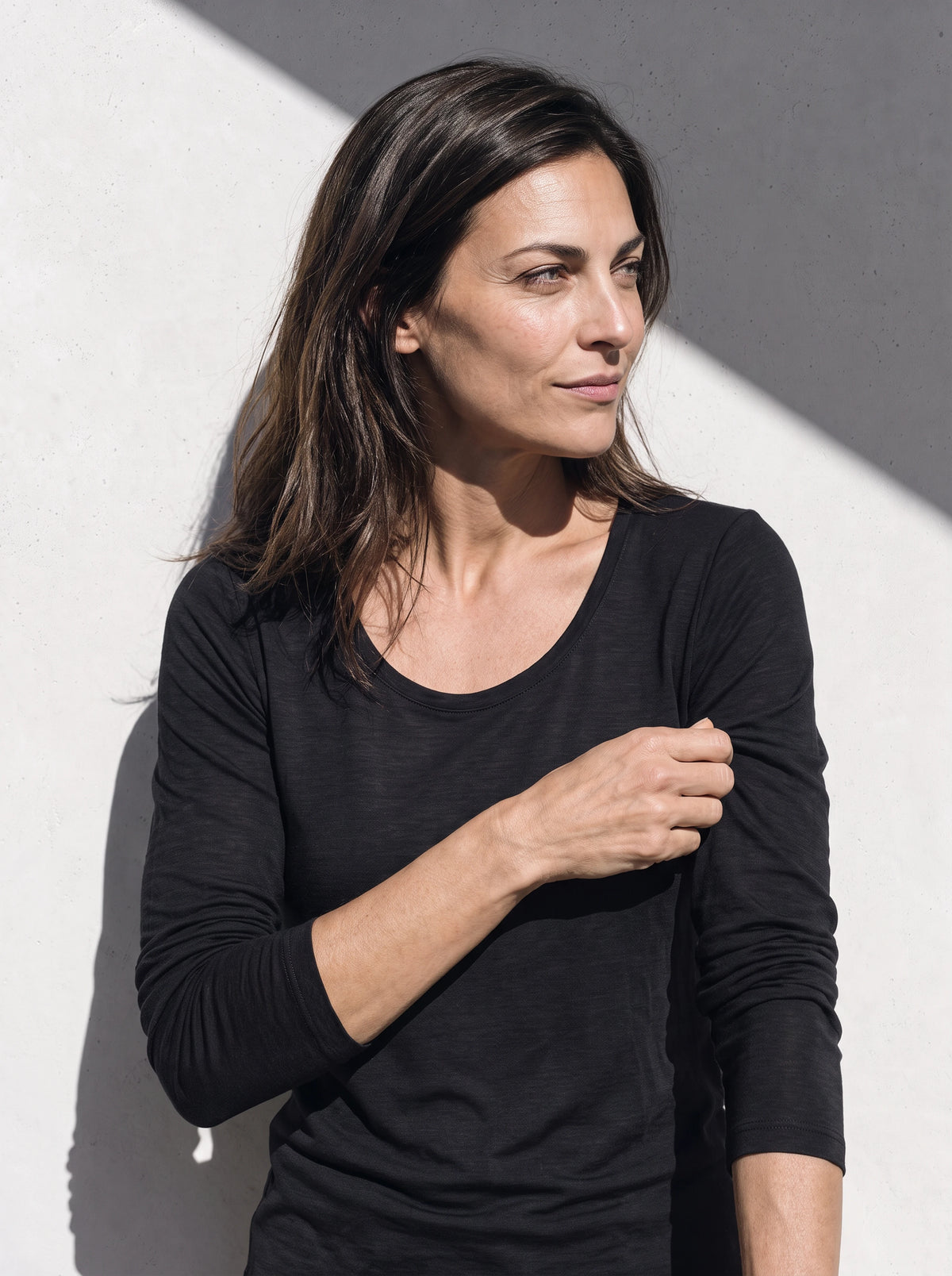 WOMAN CLOUD MERINO LONG SLEEVES T-SHIRT noir 