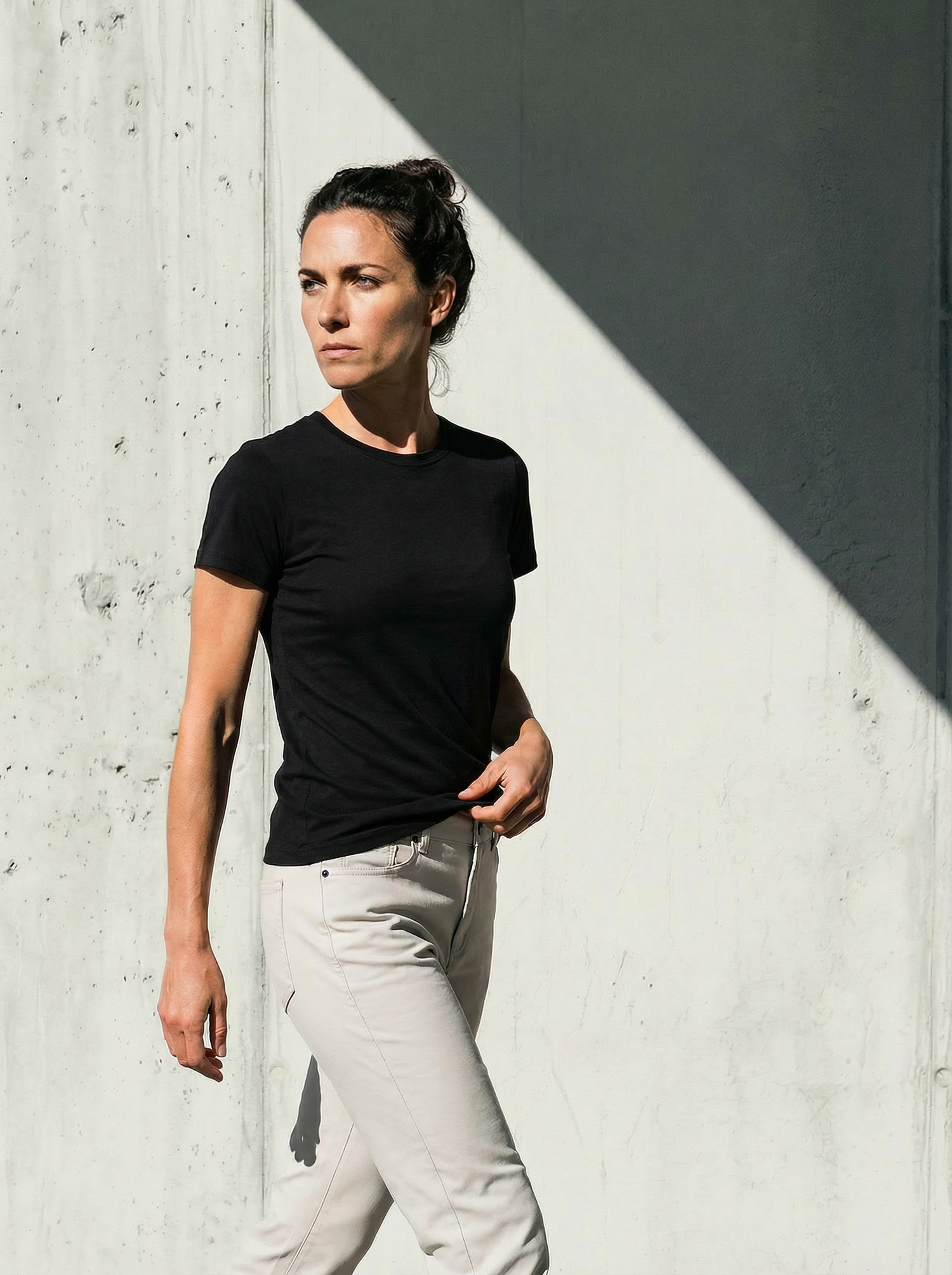 WOMAN PURE MERINO T-SHIRT Noir 
