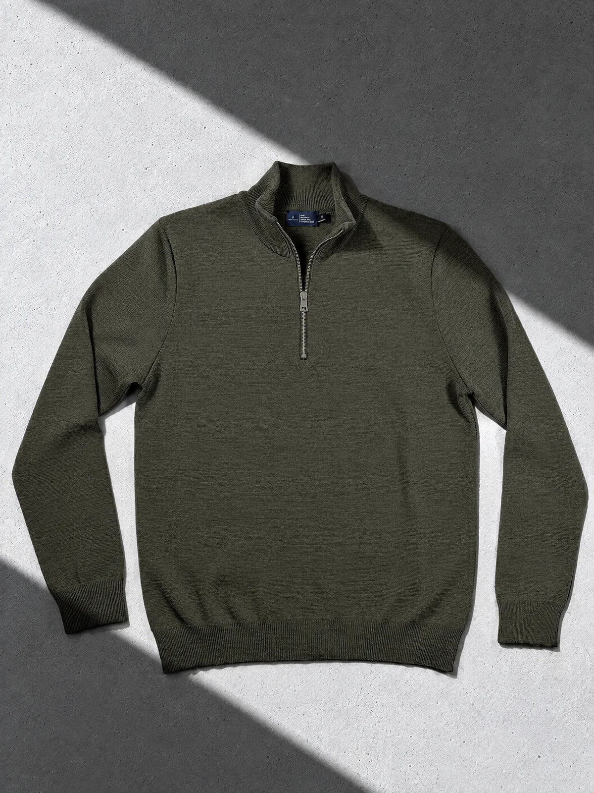 MILANO MERINO ZIP PULLOVER Kaki 