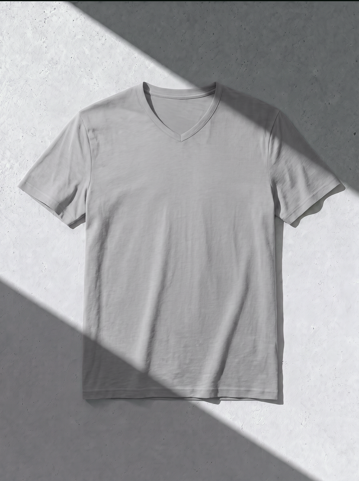 PERFORMANCE MERINO V-NECK gris clair 
