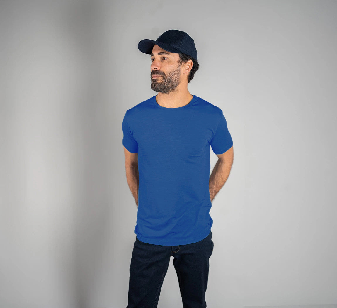 ACTION MERINO T-SHIRT Bleu Ocean 