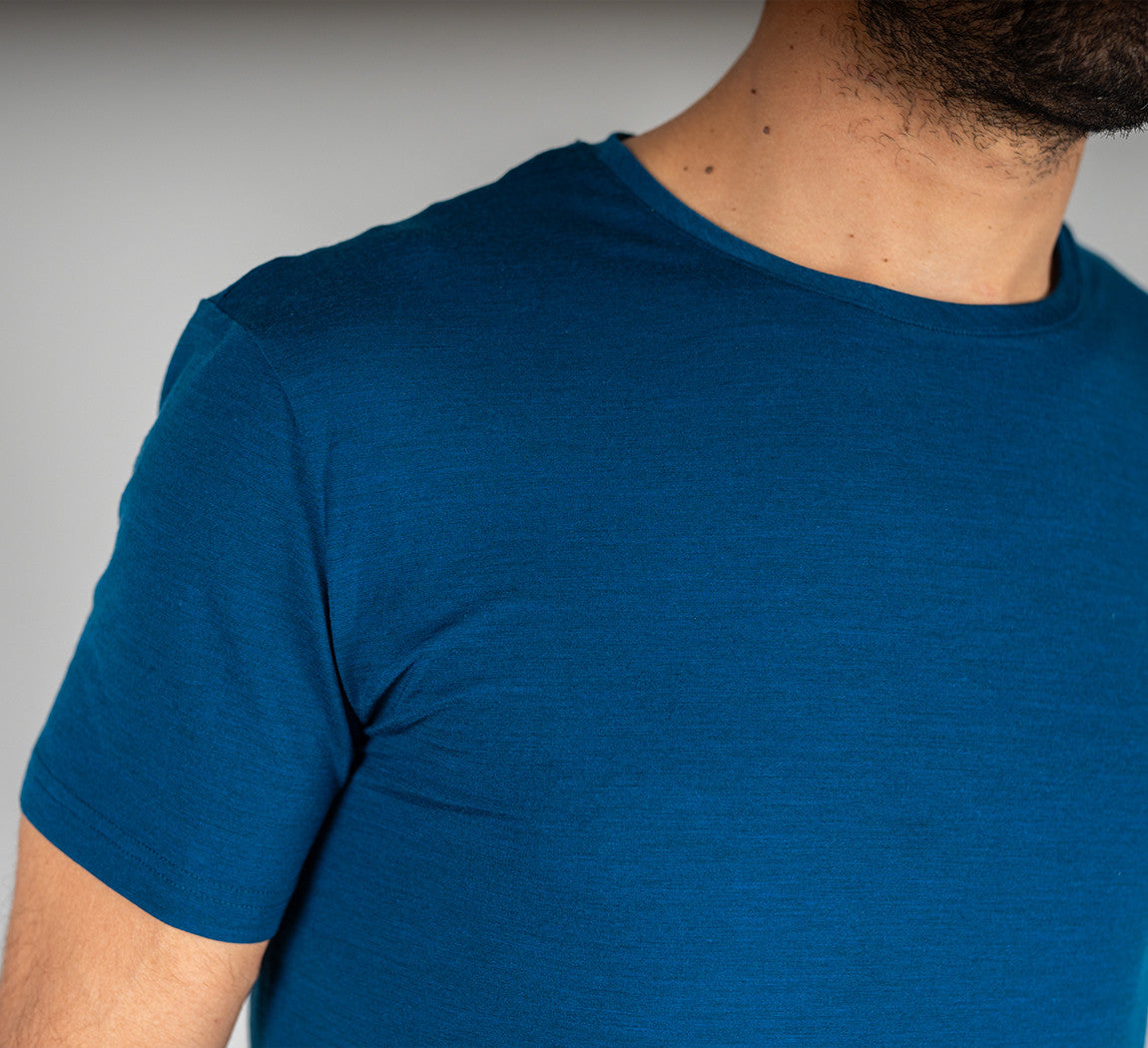 ACTION MERINO T-SHIRT Bleu Canard 