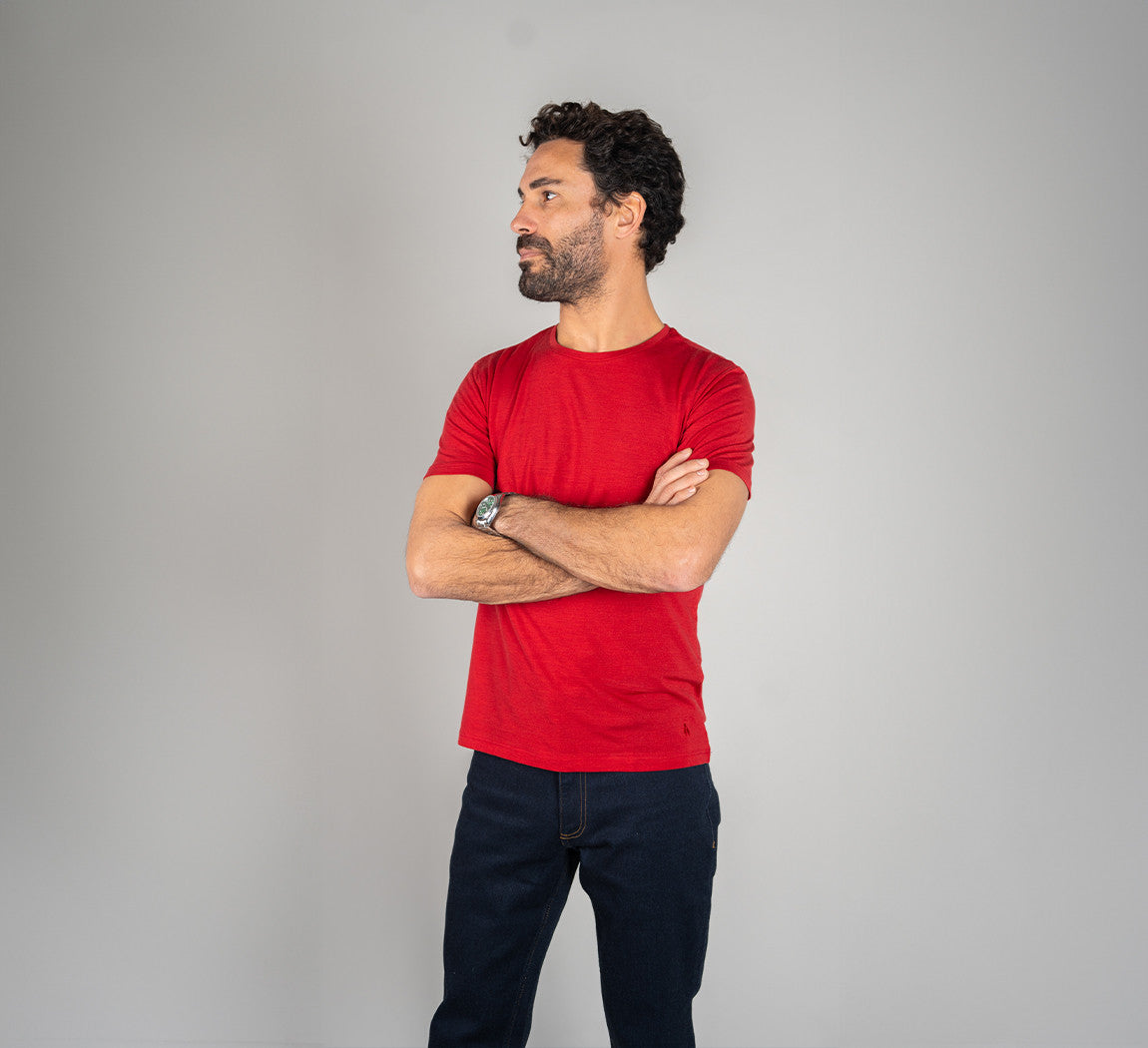 ACTION MERINO T-SHIRT Rouge 