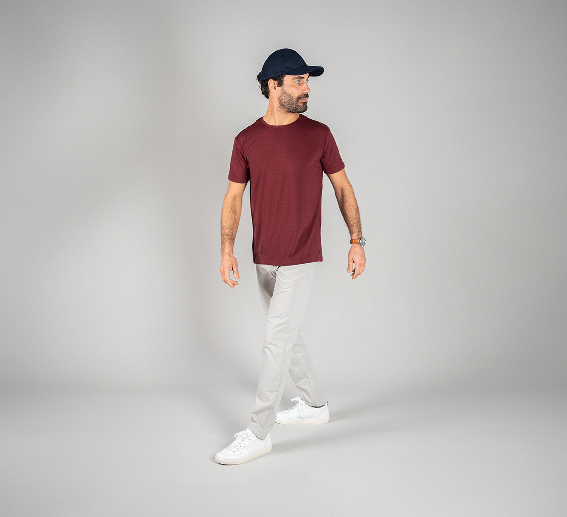 ACTION MERINO T-SHIRT Bordeaux 